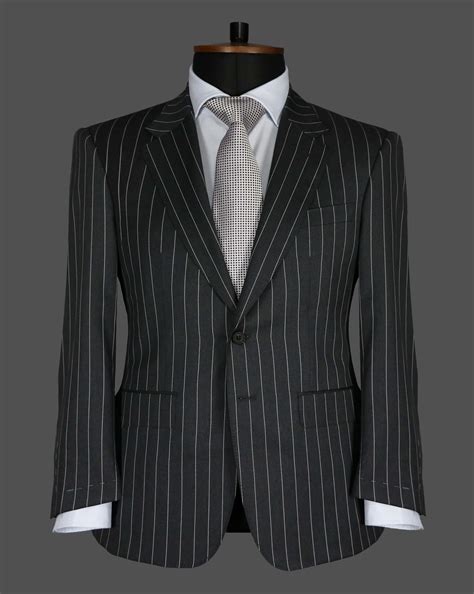 Metallic Pinstripe Suit 